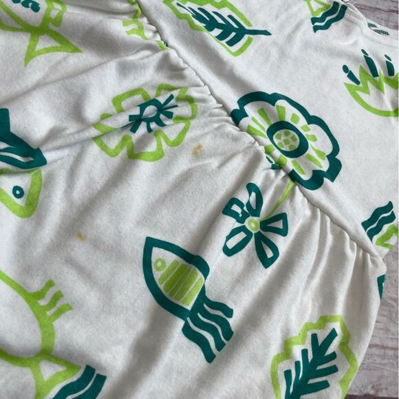 Diane Von Furstenberg Vintage Knit Midi Sleeveless Dress White Green Size Large - Picture 9 of 9